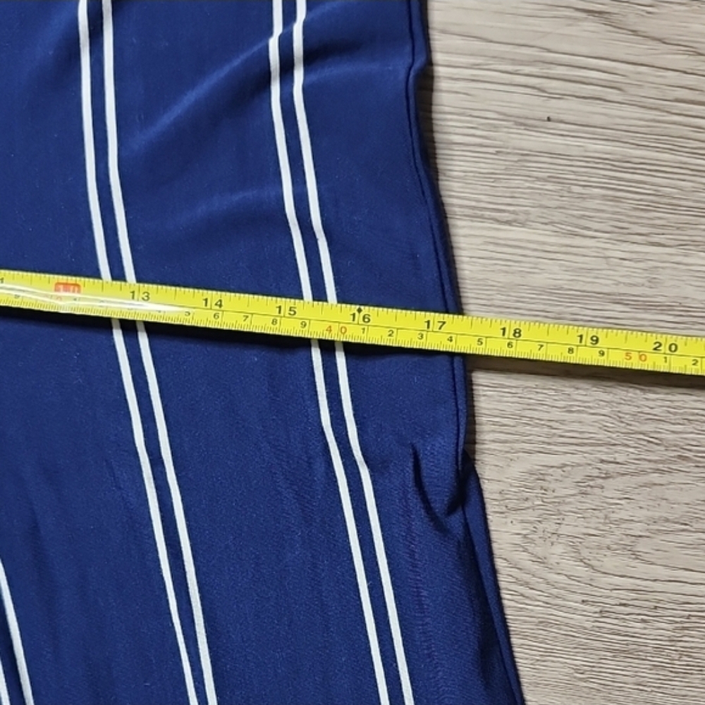 Olivaceous Navy and White Striped Wide-Leg Jumpsuit NWOT - Picture 7 of 14